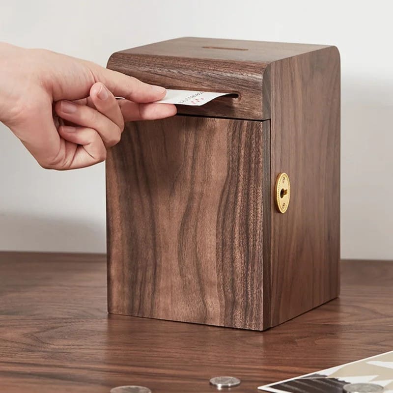 boite en bois tirelire