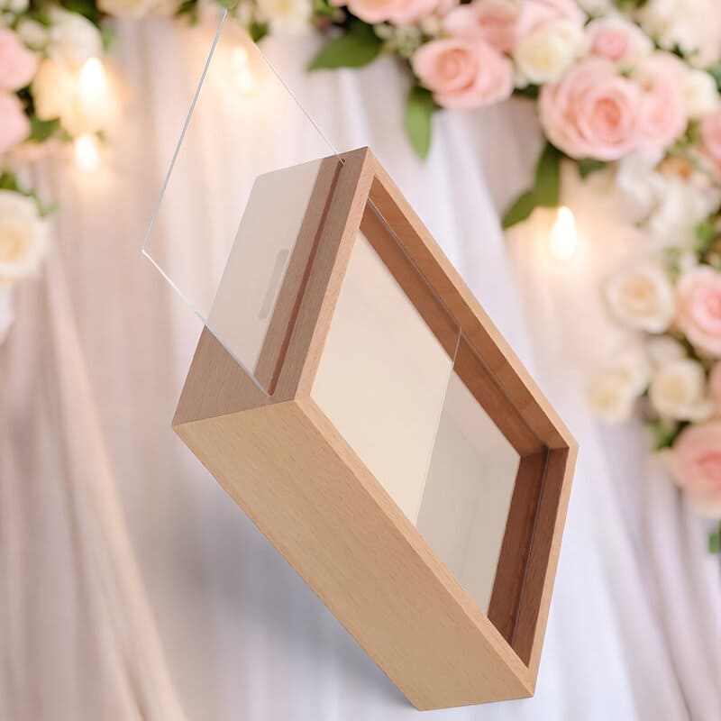 cadre tirelire en bois mariage
