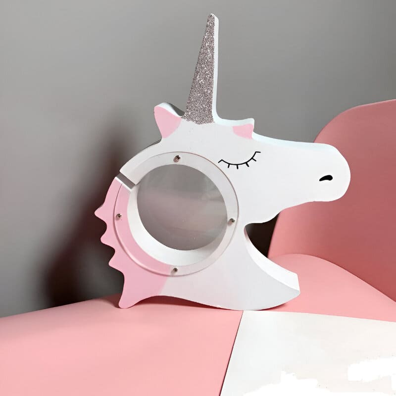 grosse tirelire licorne bois