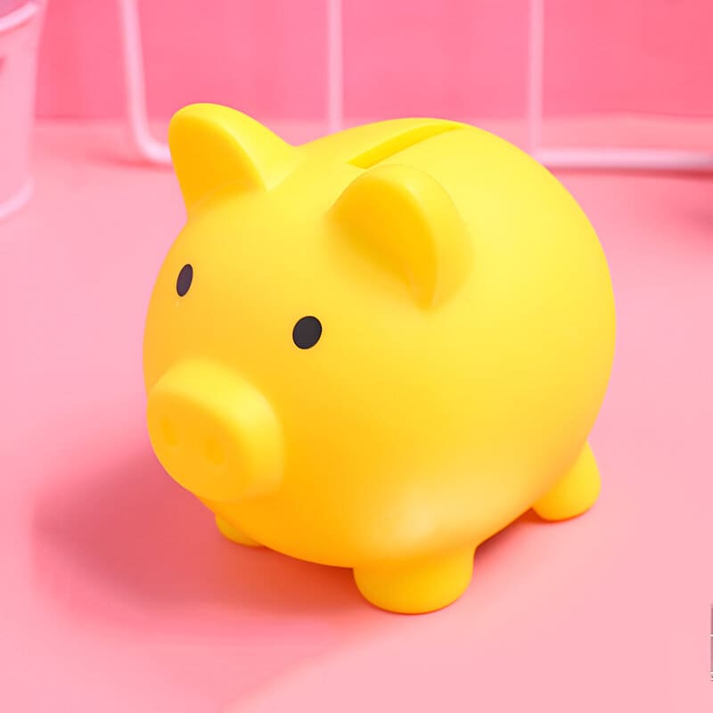 petite tirelire cochon jaune