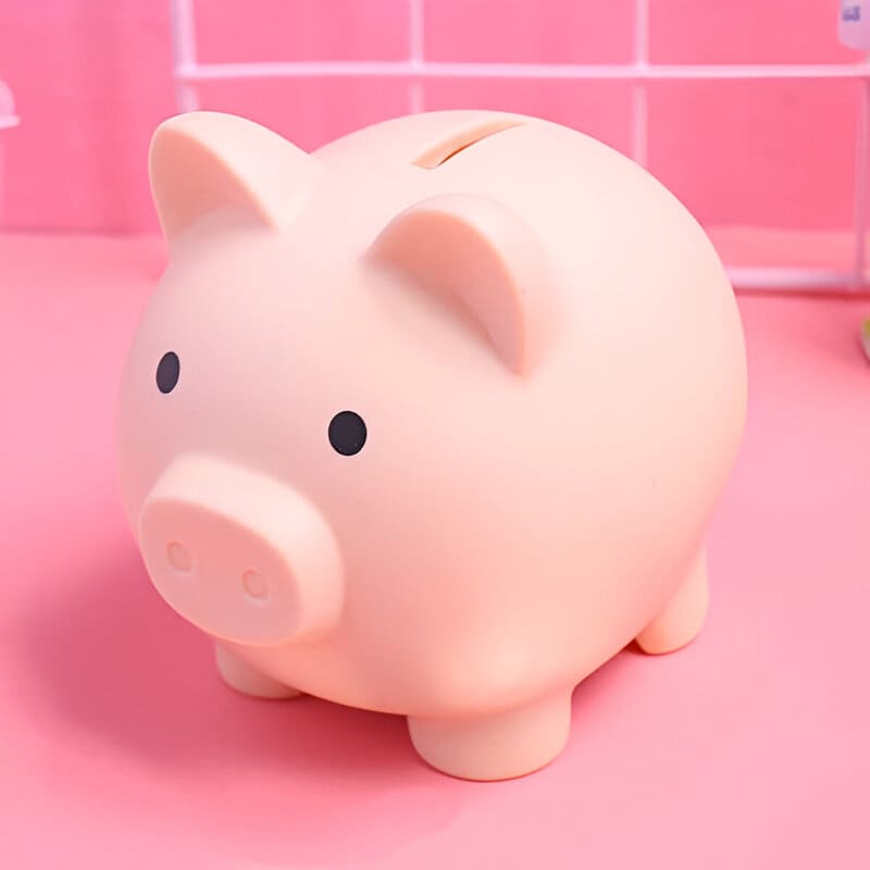 petite tirelire cochon beige