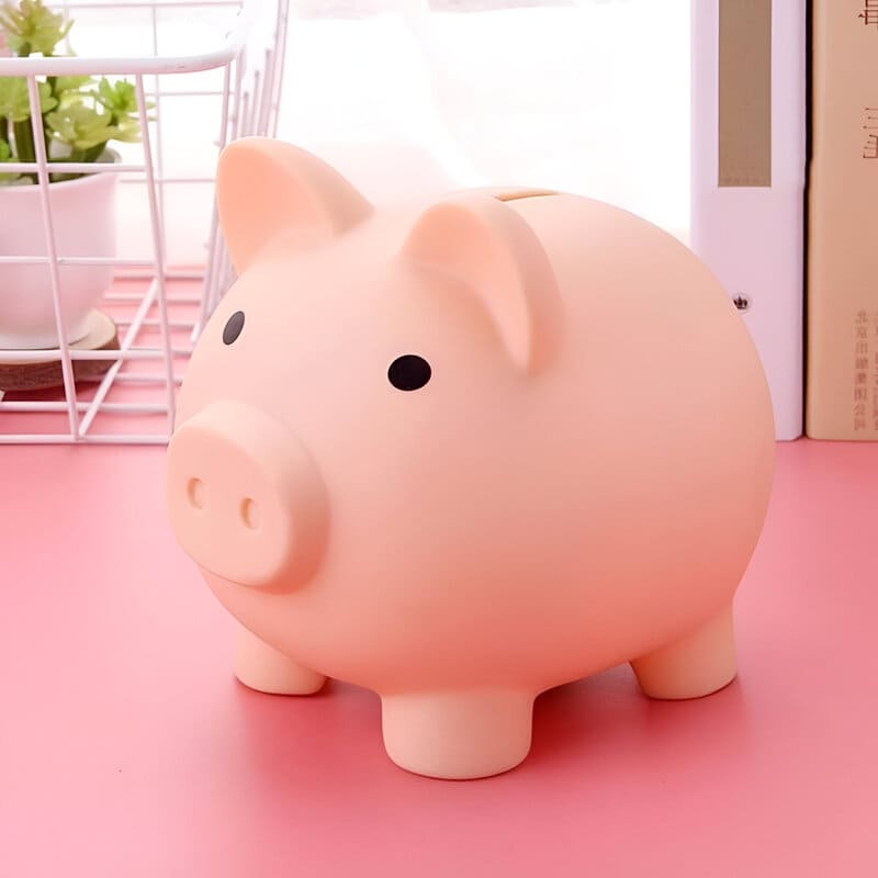 petite tirelire cochon beige