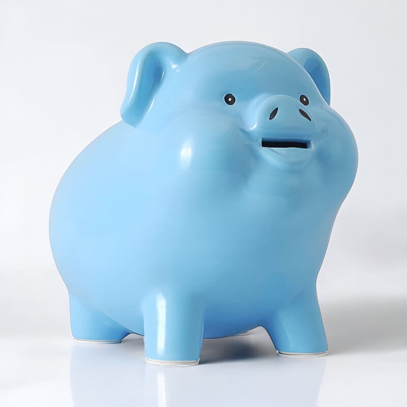 tirelire à casser adulte bleu