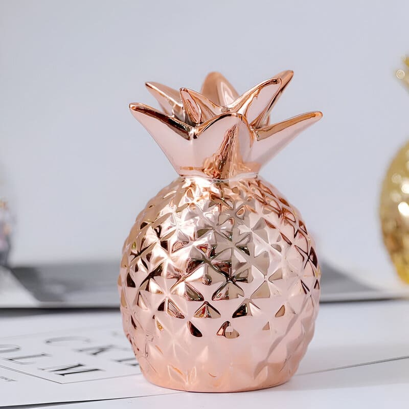 tirelire ananas rose gold