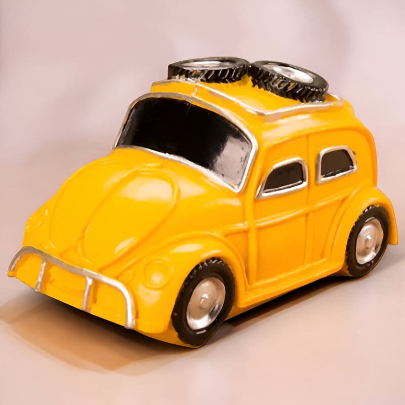 tirelire automobile jaune