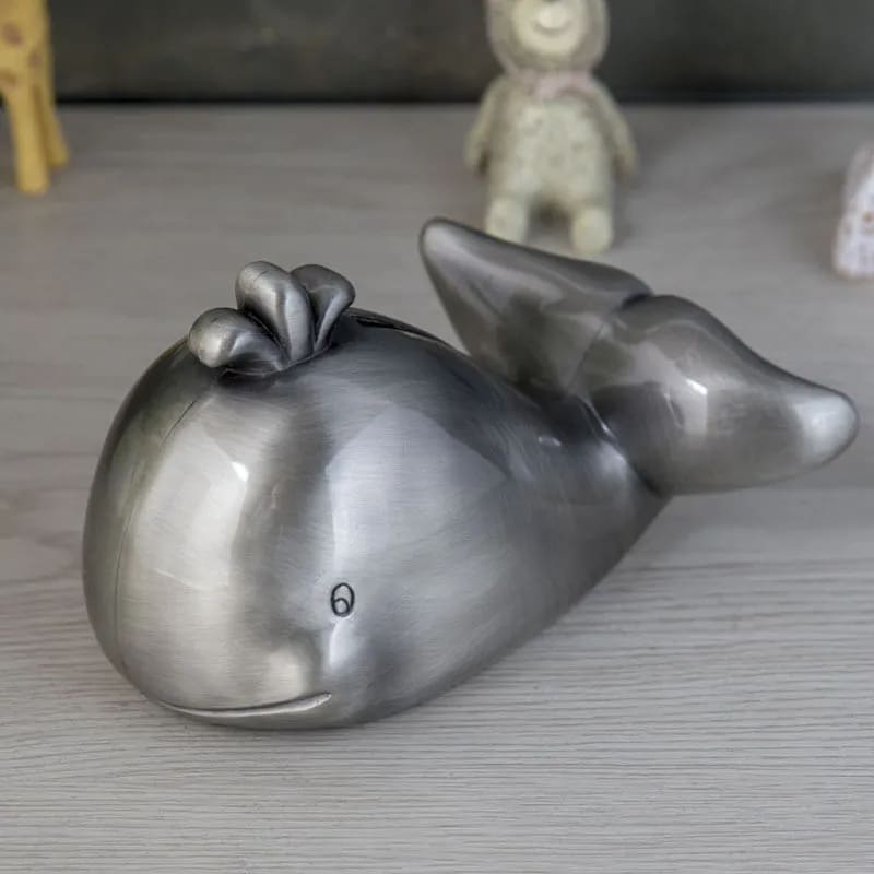 tirelire baleine en métal