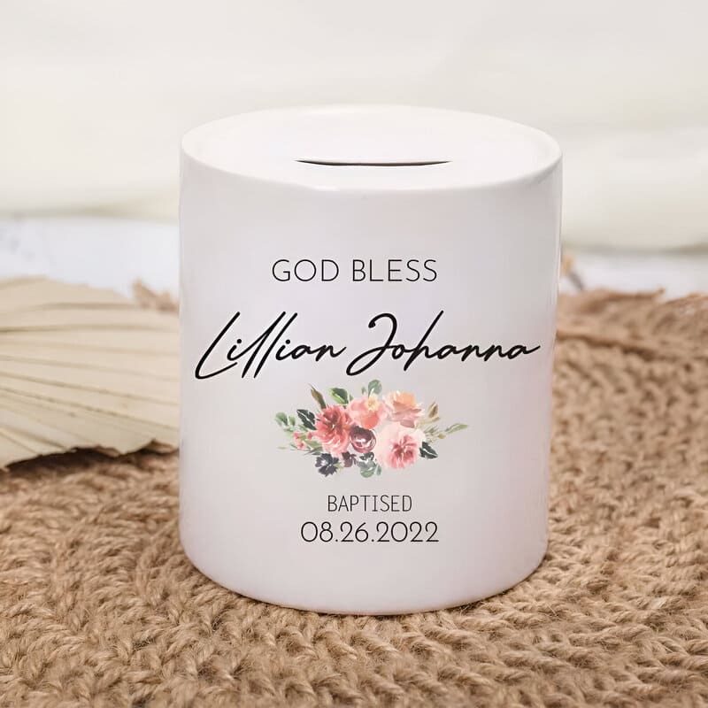 tirelire personnalisée cadeau bapteme