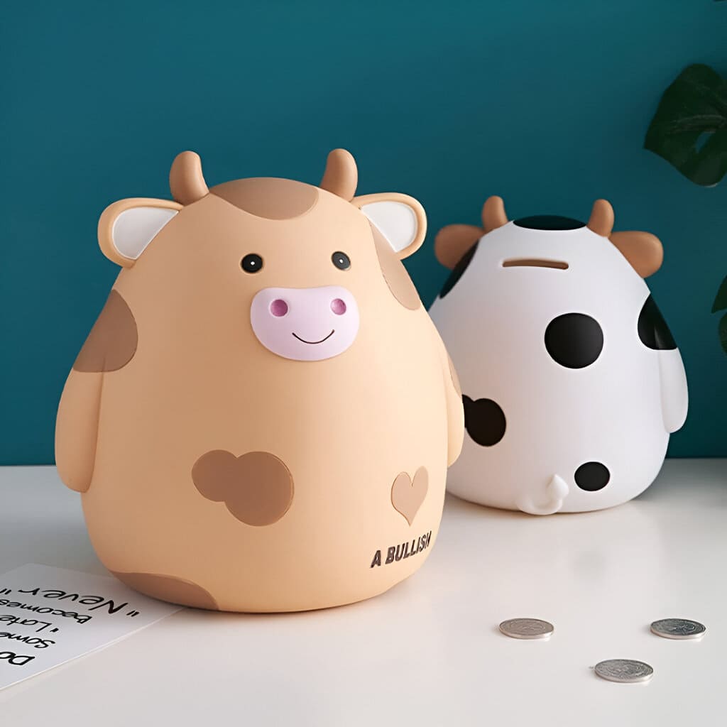 tirelire bébé vache fille originale