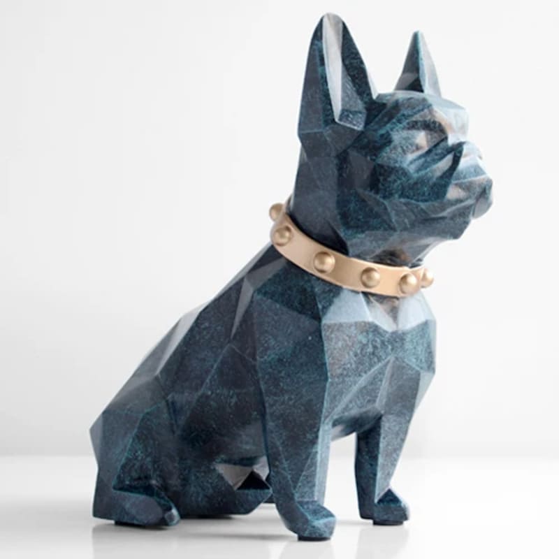 tirelire bouledogue bleue