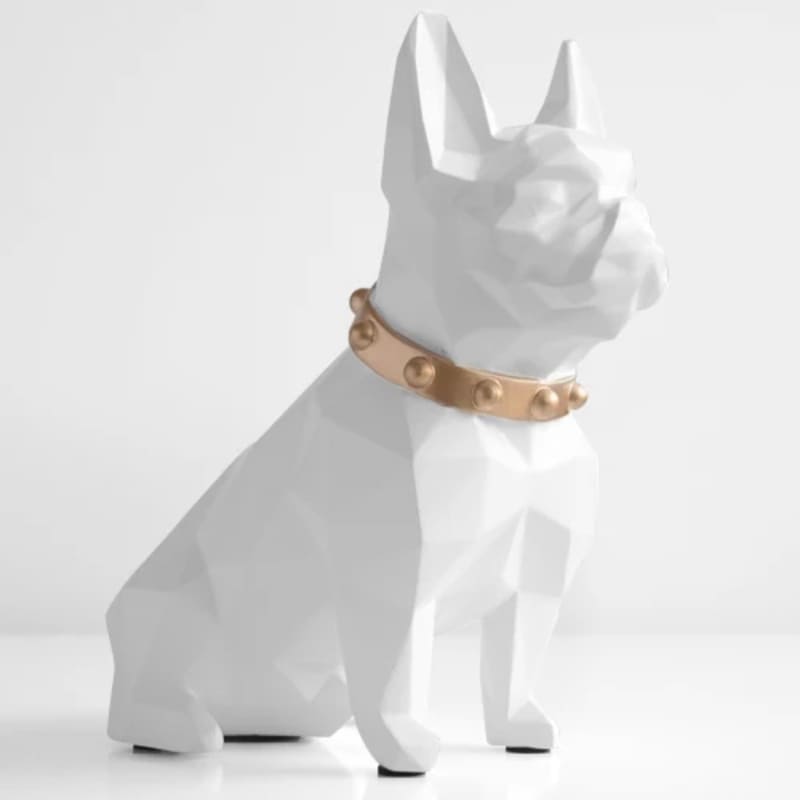 tirelire bouledogue blanc