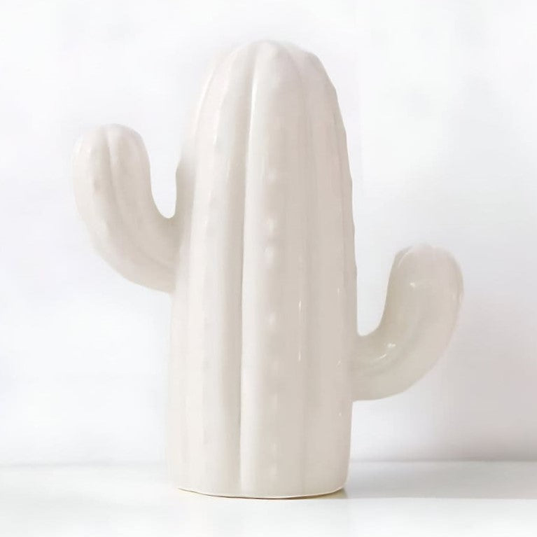 tirelire cactus blanc