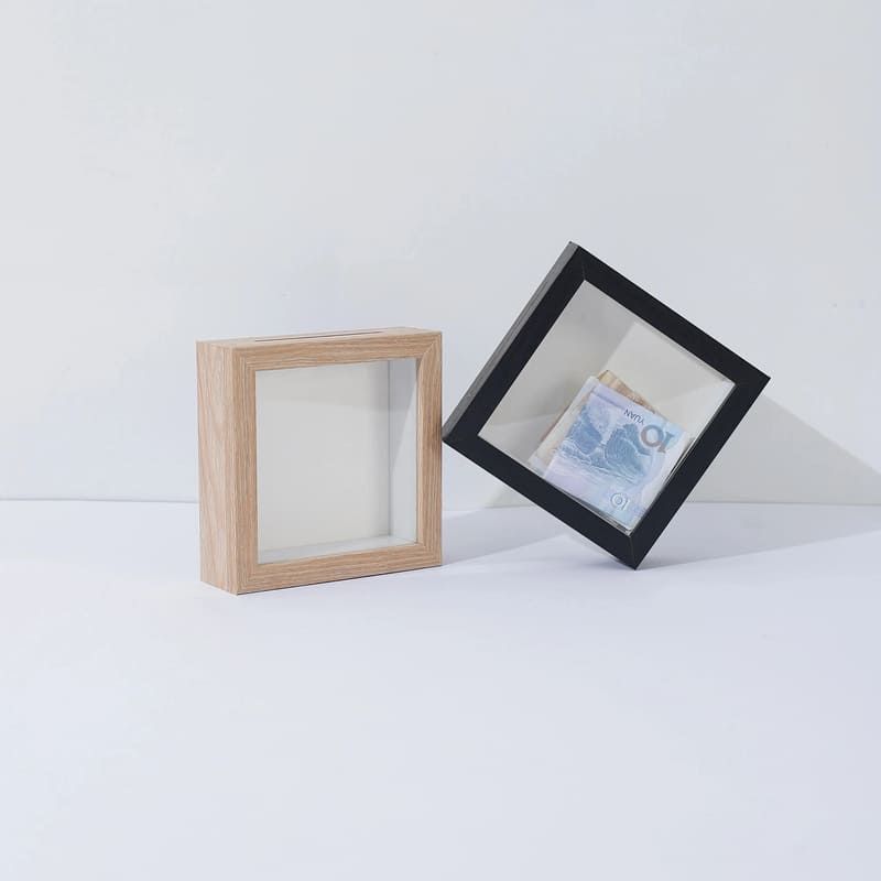 cadre tirelire en bois