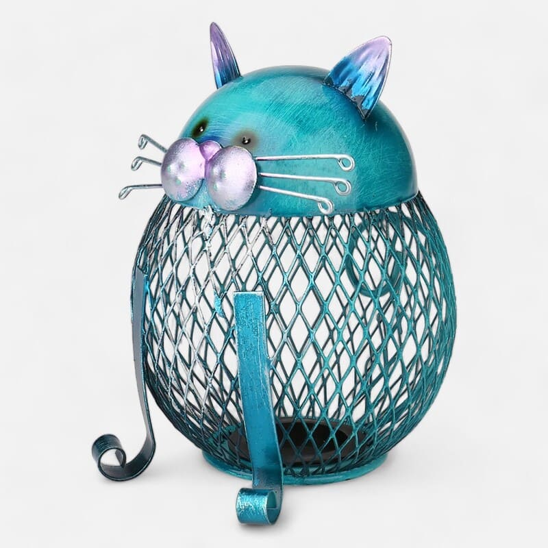 tirelire chat métal