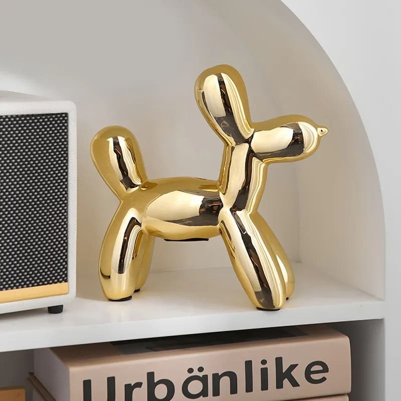 tirelire chien ballon doré