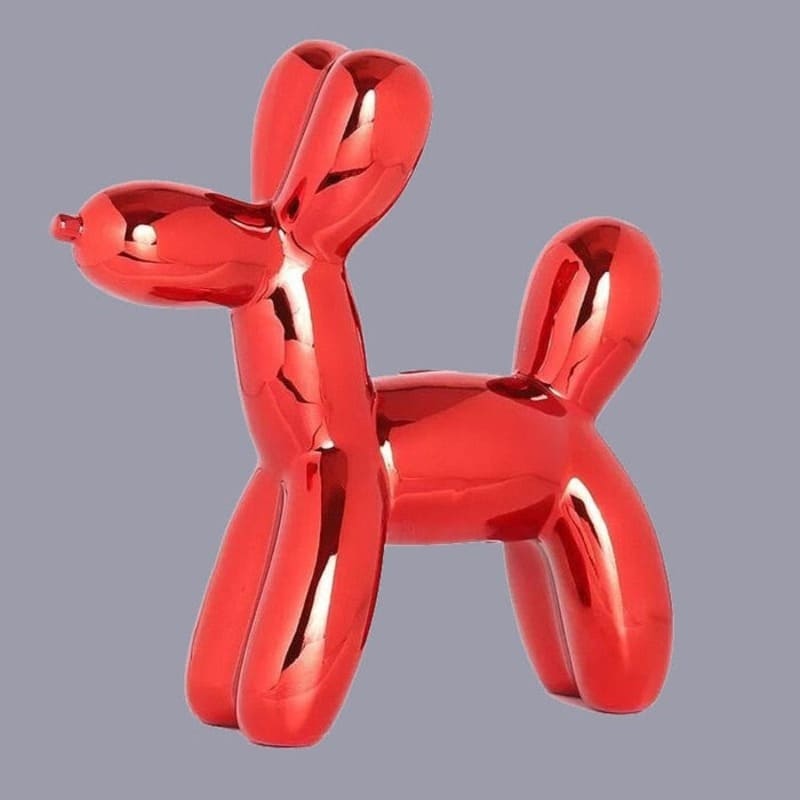 tirelire rouge chien ballon