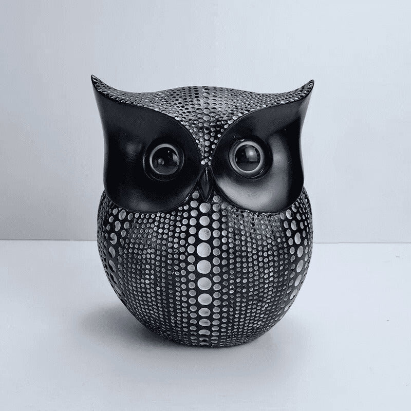 tirelire chouette noir