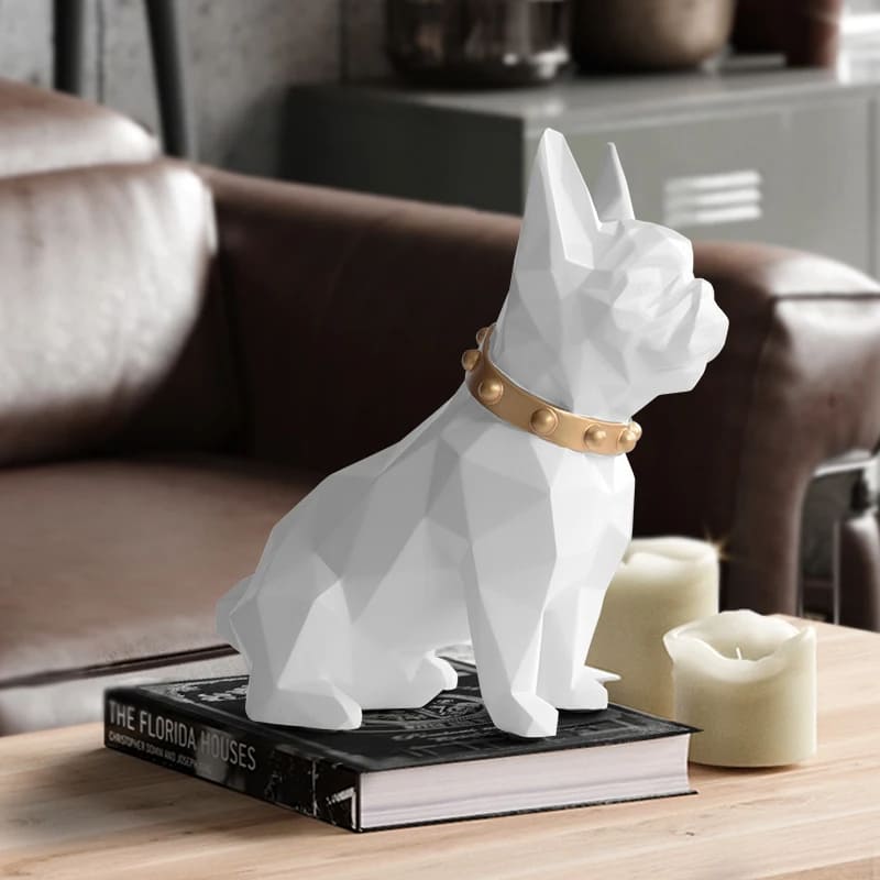 tirelire design chien blanc