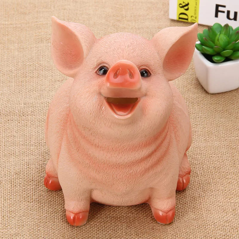 tirelire cochon assis