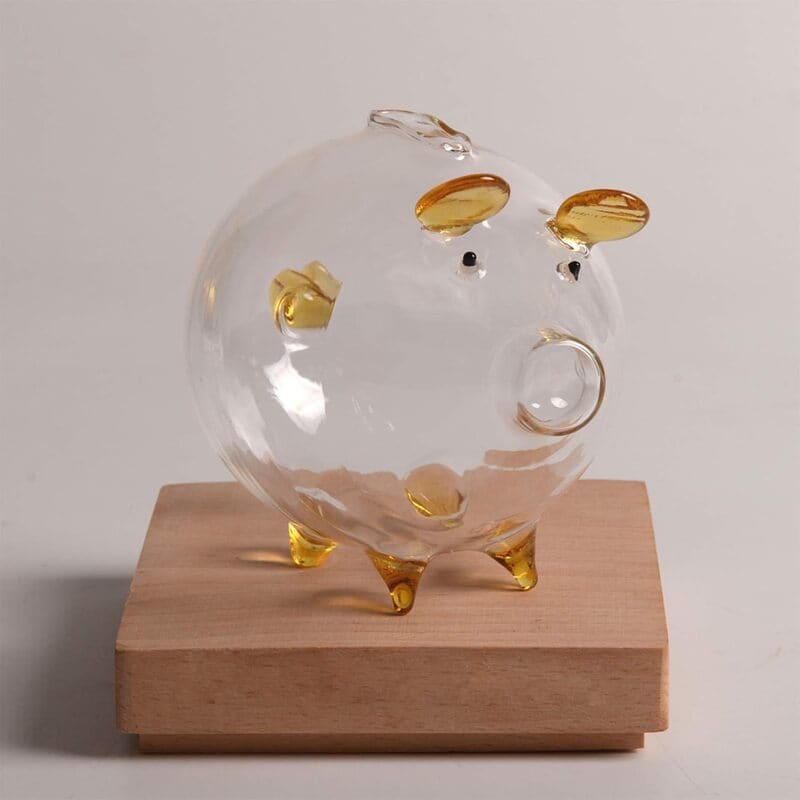 tirelire cochon en verre