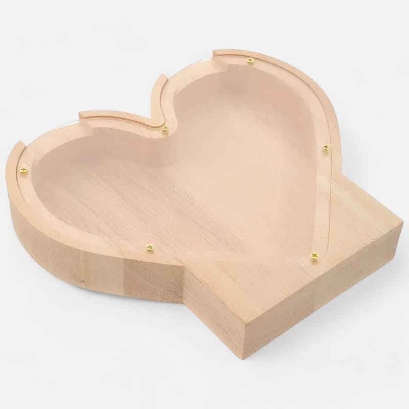 coeur mariage tirelire