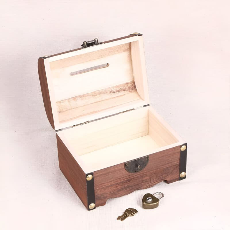 coffre fort en bois tirelire