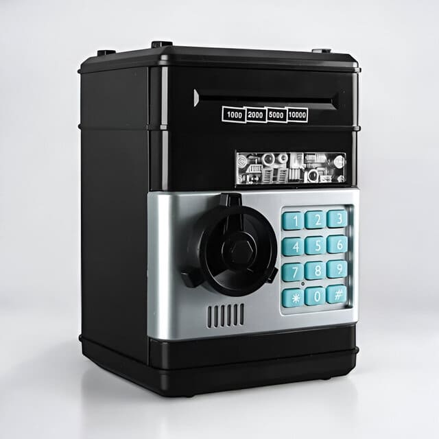 tirelire coffre fort avec code noir