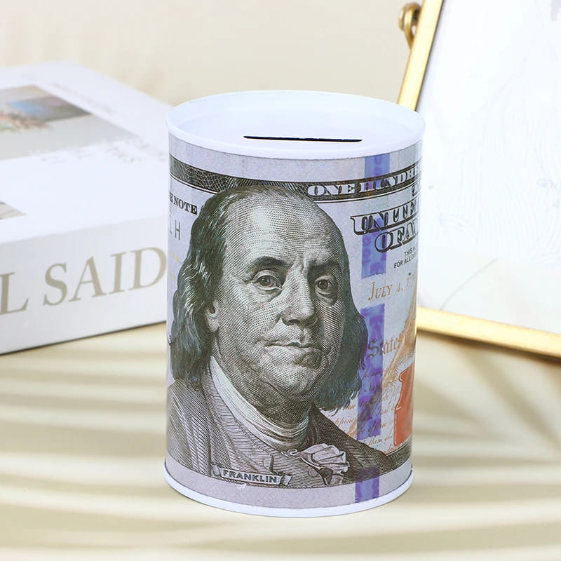 tirelire conserve 100 dollars