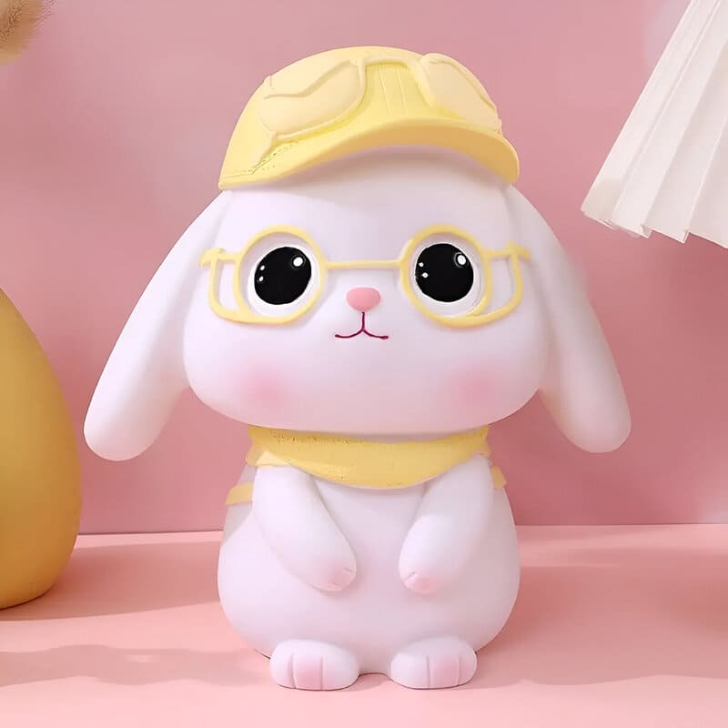 tirelire lapin enfant jaune