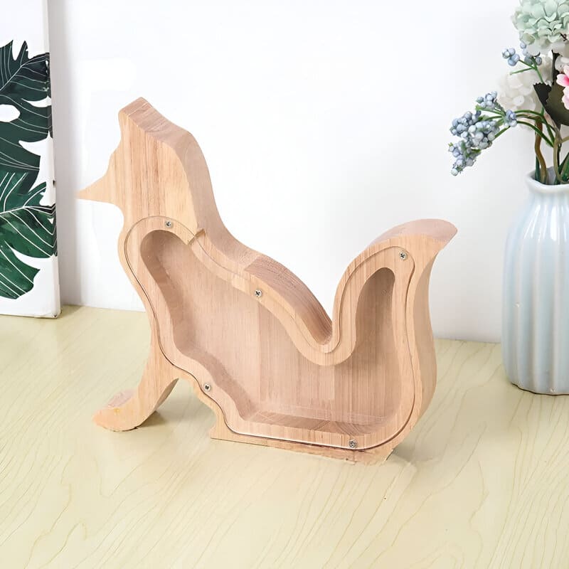 tirelire enfant transparente renard