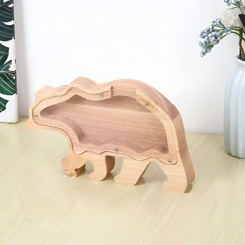 tirelire enfant transparente ours