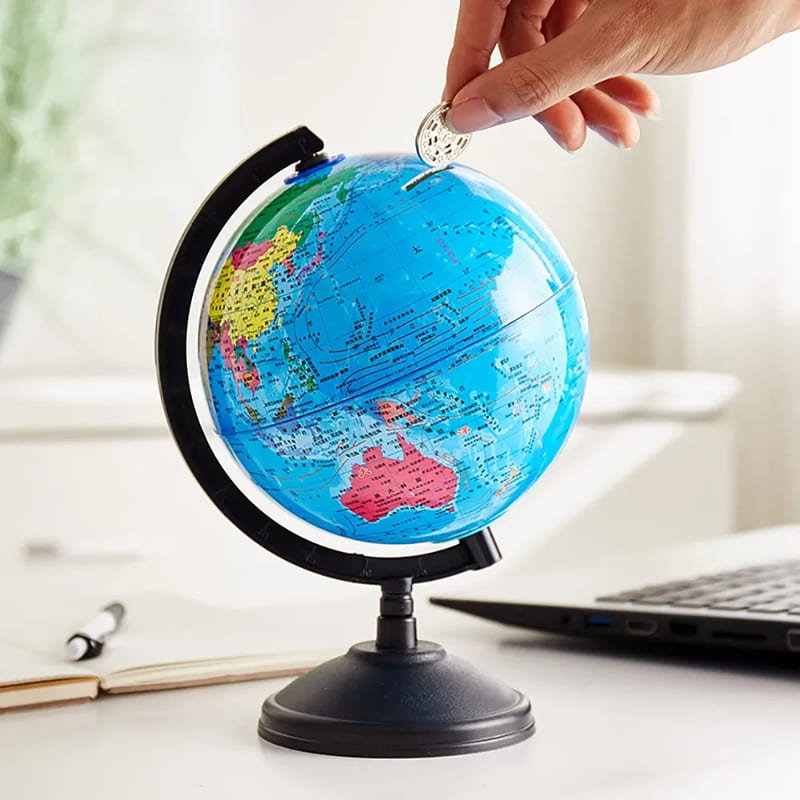 globe terrestre tirelire