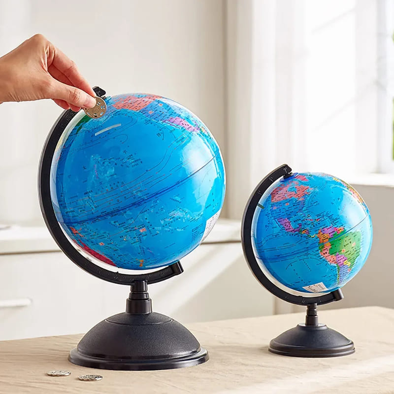 globe terrestre tirelire