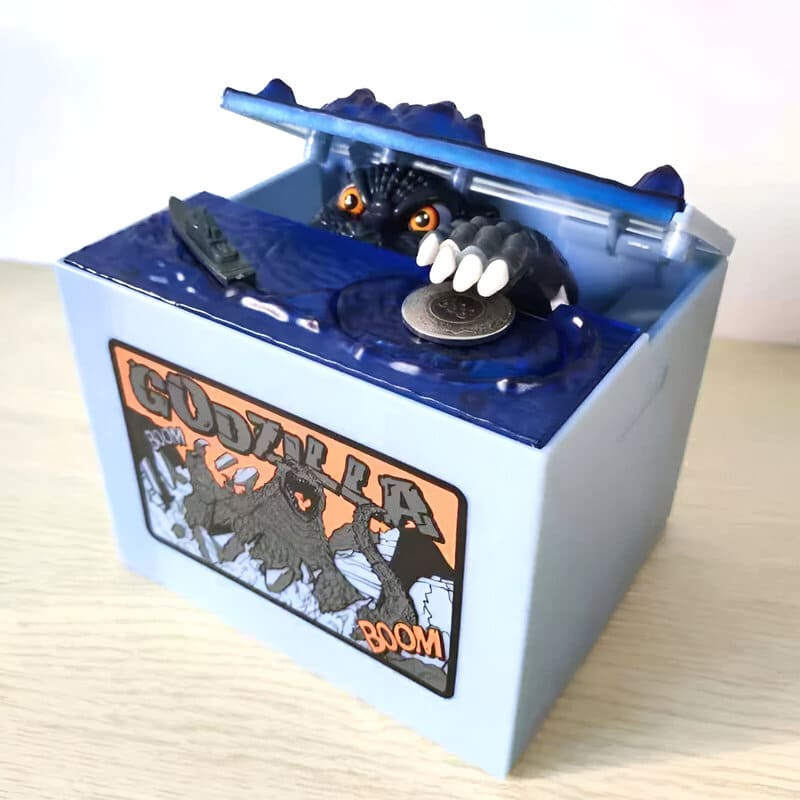 tirelire godzilla voleur de piece