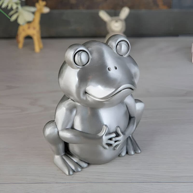 tirelire grenouille en métal