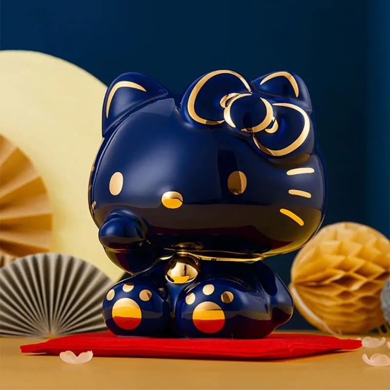 tirelire hello kitty ceramique bleu