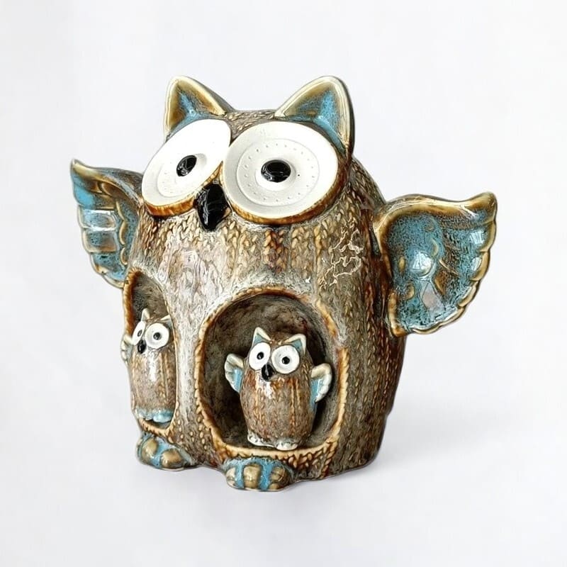 tirelire céramique hibou