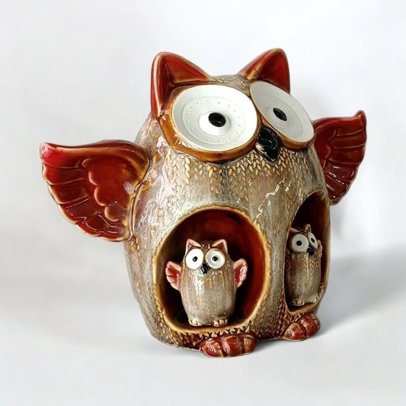 tirelire hibou en ceramique
