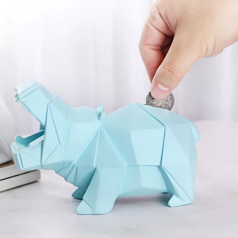tirelire hippopotame deco