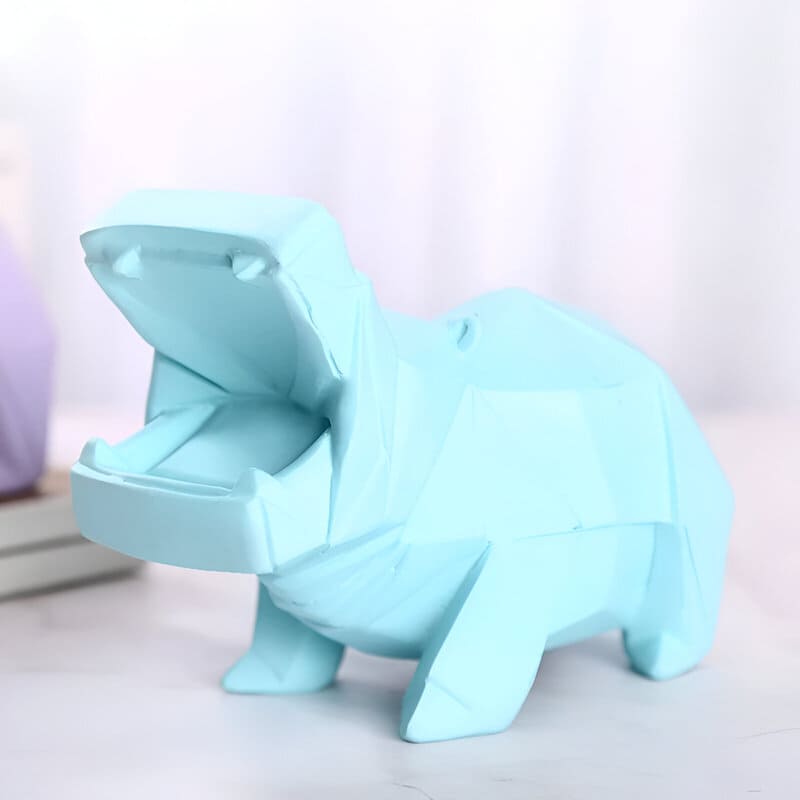 tirelire hippopotame bleu