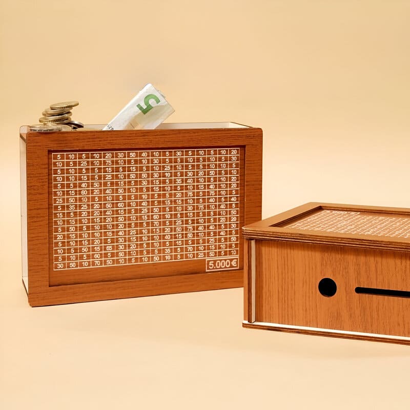 Tirelire En Bois SEVI ITALY - Motif Musicienne - Hauteur 20.4 Cm - Occasion Très Bon État (Quelques Taches)