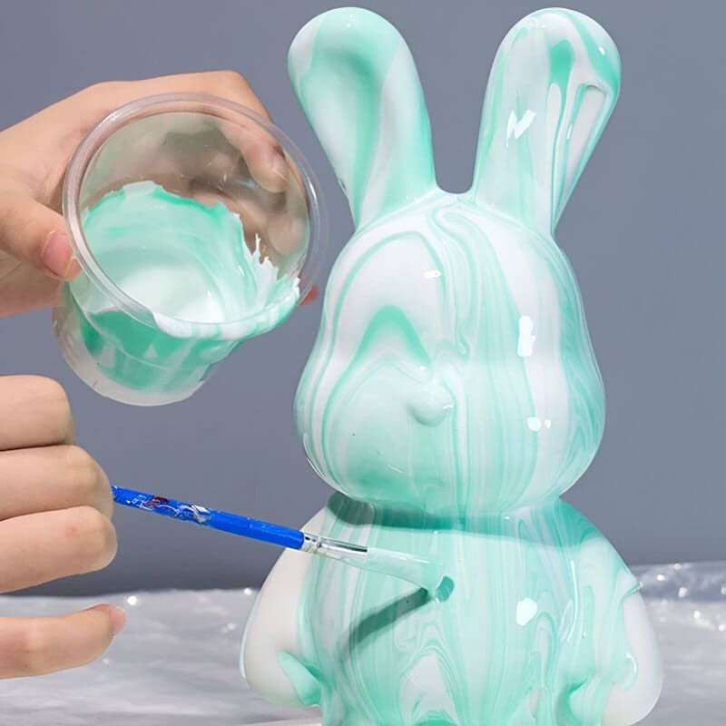 tirelire lapin blanc à peindre