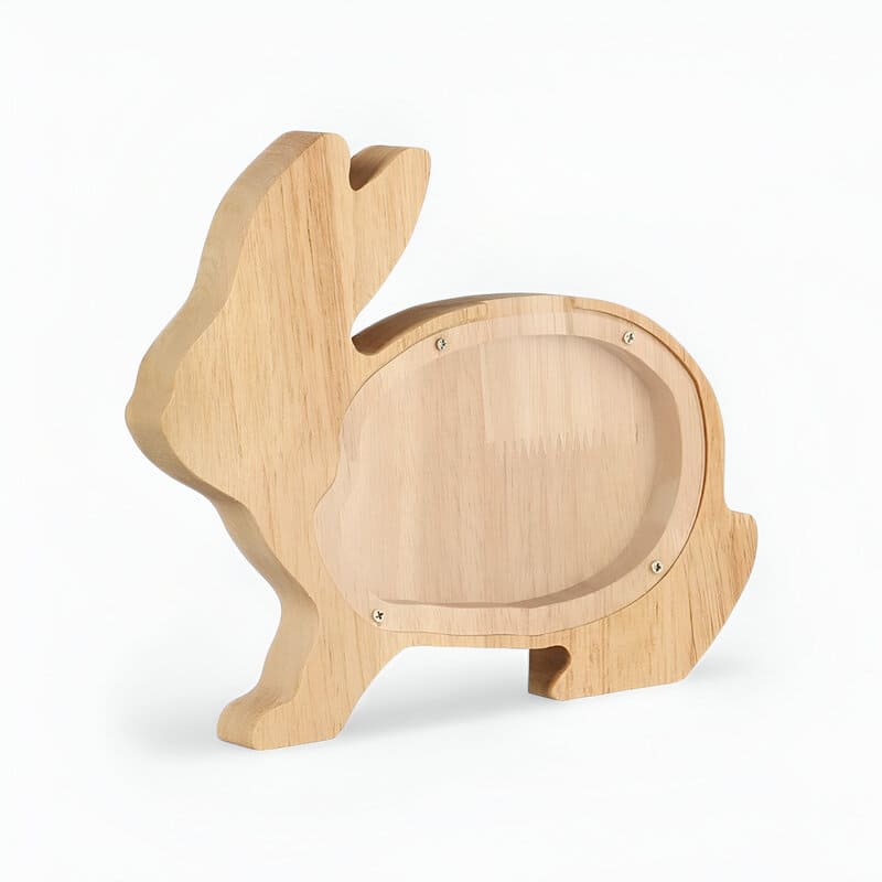 tirelire bois lapin