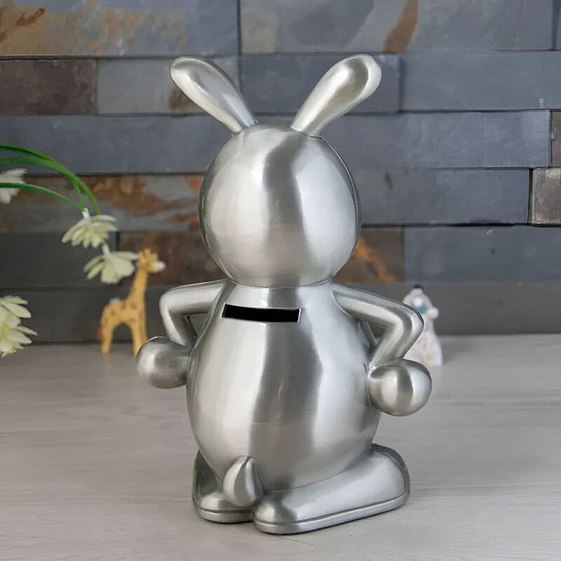 tirelire lapin en métal