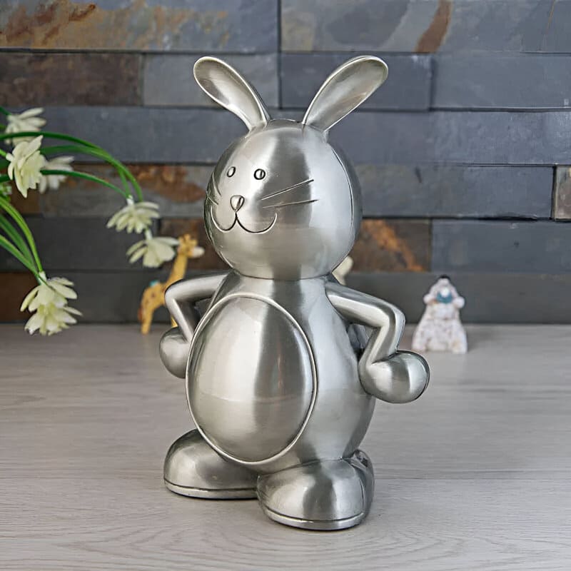 tirelire lapin métal