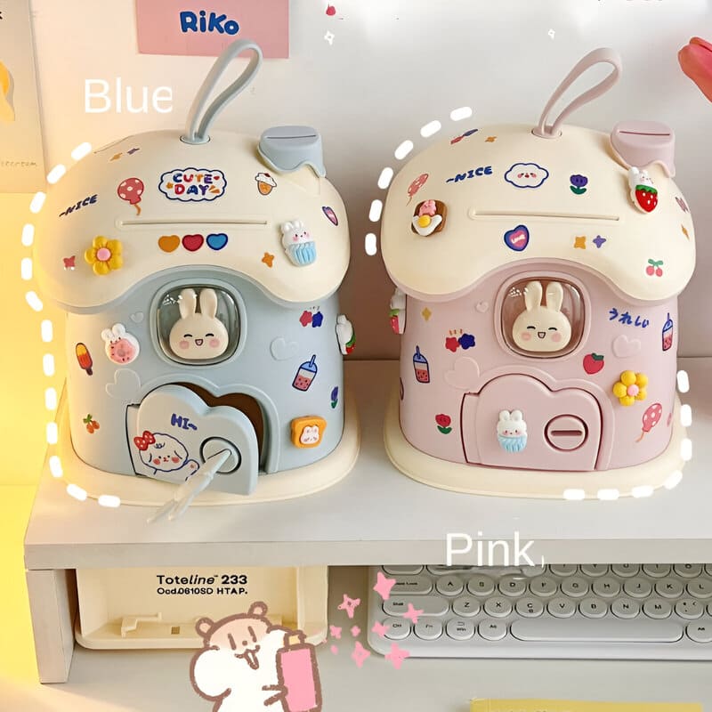 tirelire lapin maison personnalisé