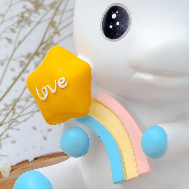 tirelire licorne enfant blanche