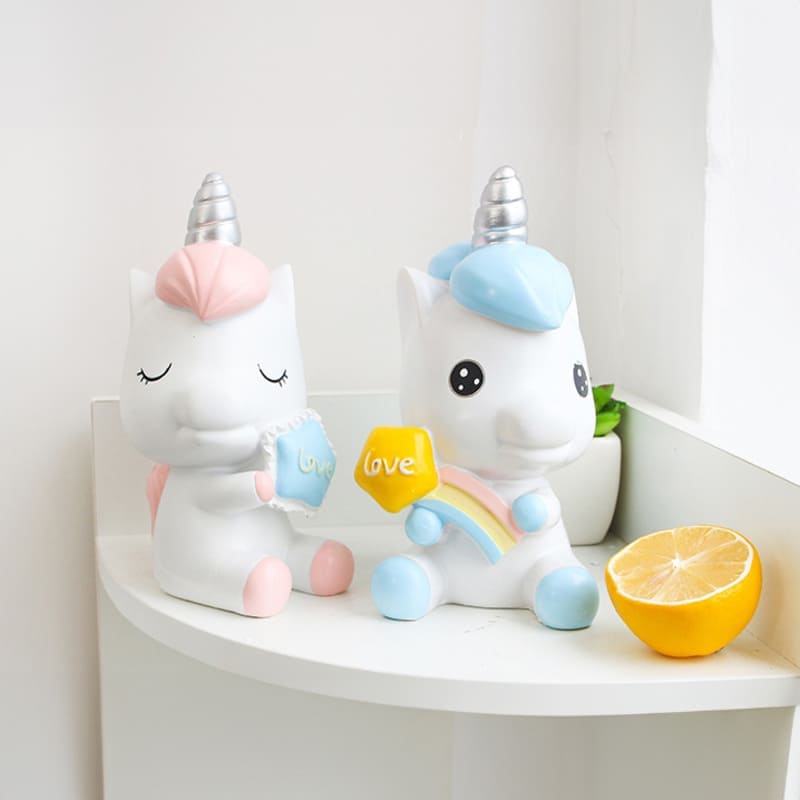 tirelire licorne blanche