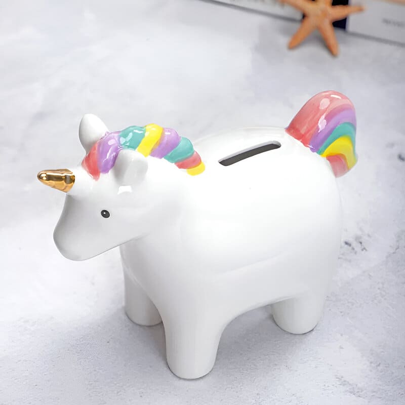 tirelire en céramique licorne