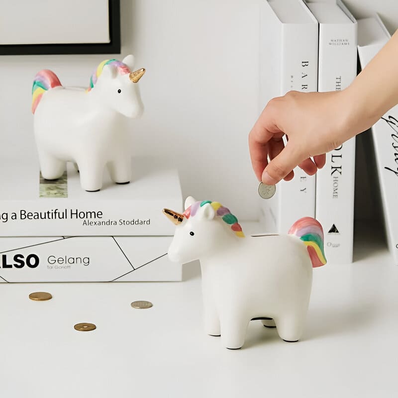 tirelire licorne ceramique