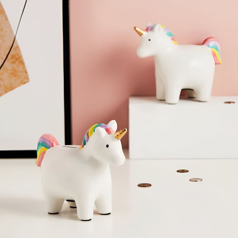 tirelire licorne céramique